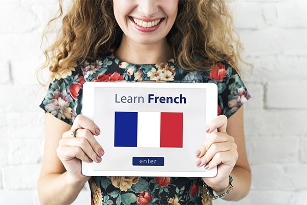 Tablette affichant le drapeau français